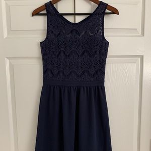 Lilly Pulitzer Navy Blue Lace & Cotton dress